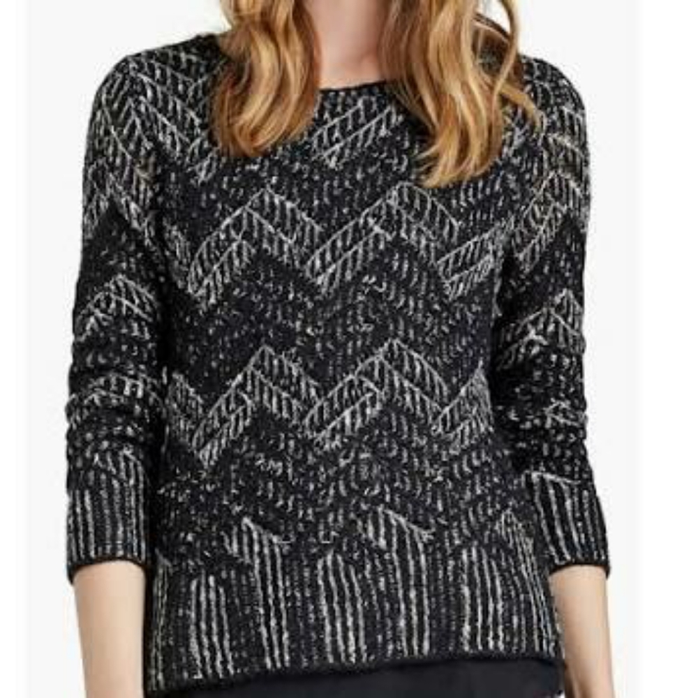 Lucky Brand pullover knit chevron sweater